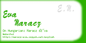 eva maracz business card